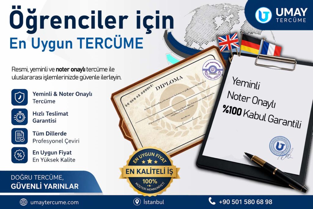 öğrenciler için en uygun tercüme