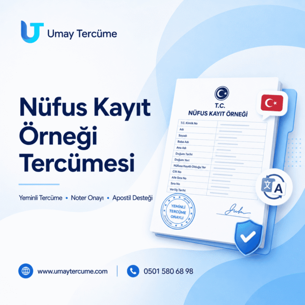 Nüfus Kayıt Örneği Tercümesi